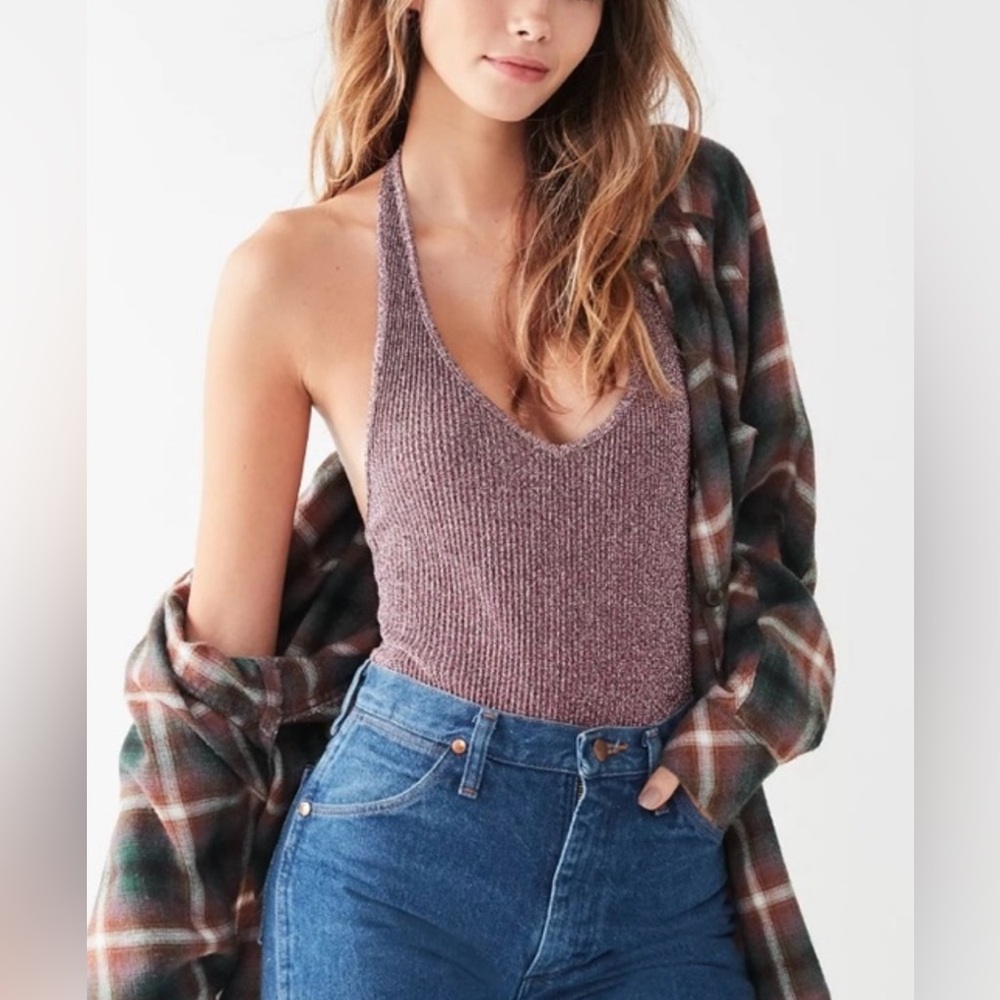 URBAN OUTFITTERS OUT FROM UNDER TINSEL HALTER BODYSUIT
